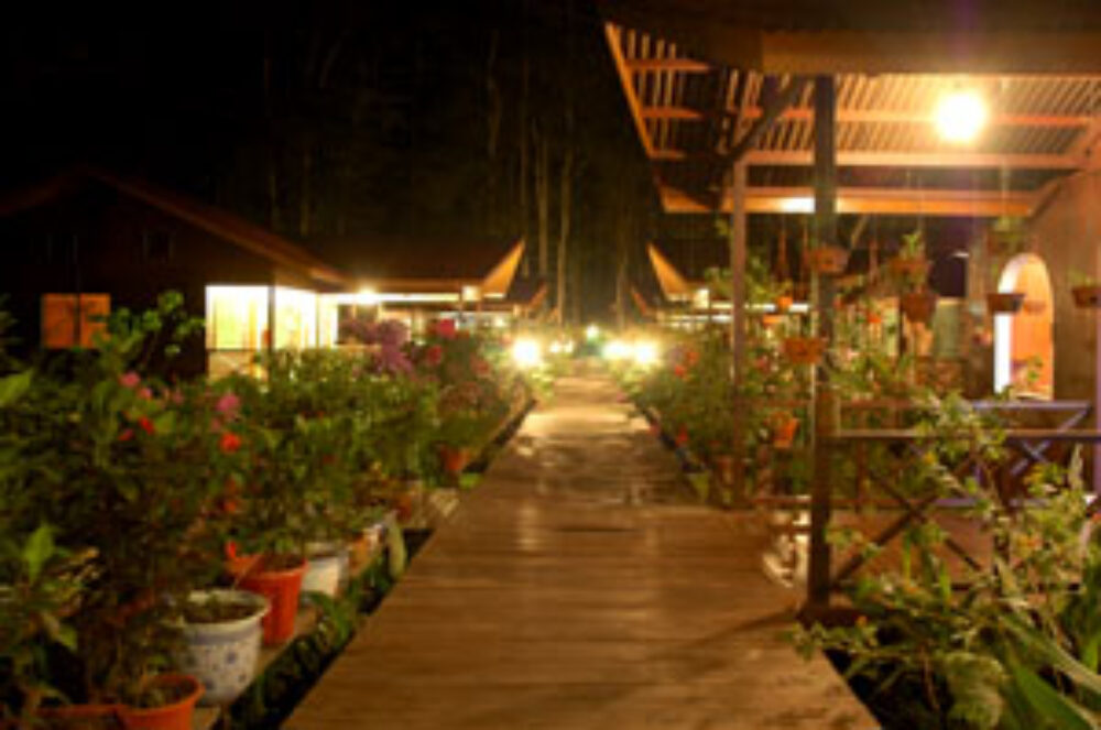 Hotel Maleisie Borneo Rondreis Vakantie Sandakan Abai Jungle Restaurant en Lodge