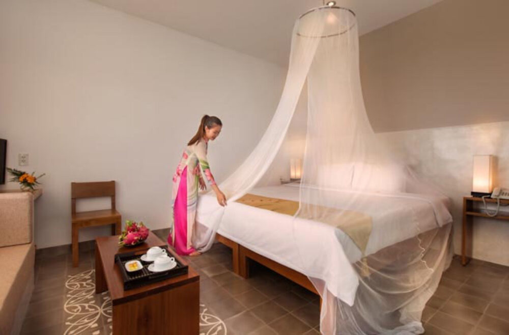 Mekong Riverside Resort Hotel Mekong delta Original Asia Rondreis Vietnam Vakantie bungalows