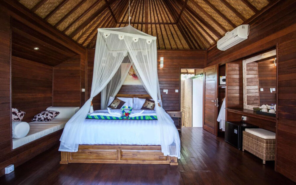 Cubang Huts Lembongan Hotel Nusa Lembongan Resort Rondreis Bali Vakantie Original Asia badkamer