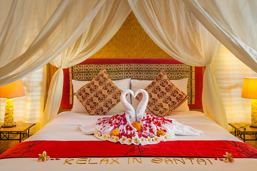 Santai Bali Hotel Original Asia Amed Vakantie Bali Rondreis zwembadavond